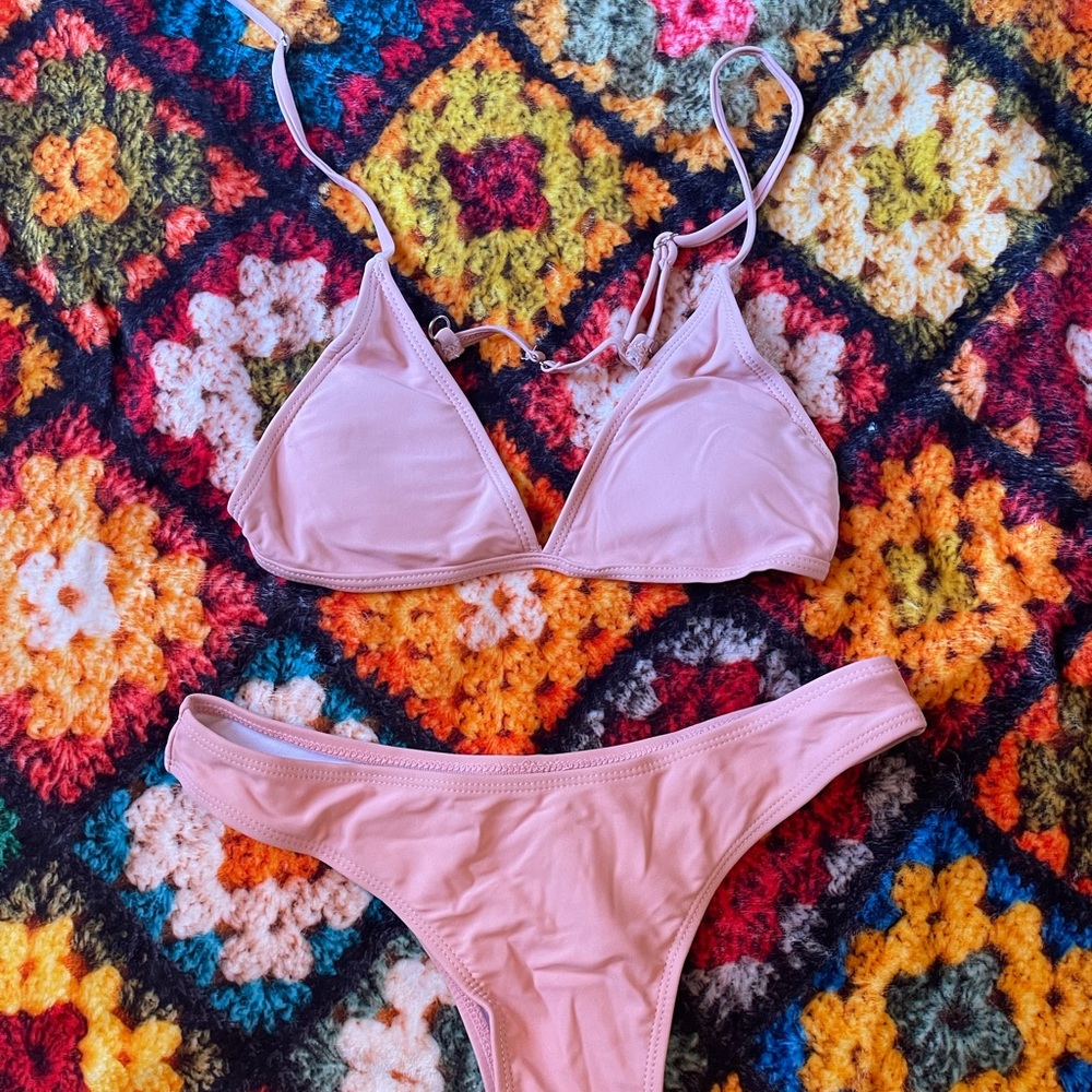 pink bikini set